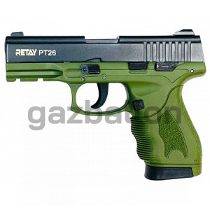 СХП Охолощенный пистолет Retay PT26 Full-auto Taurus, кал. 9 мм, зеленый СХП Охолощенный пистолет Retay PT26 Full-auto Taurus, кал. 9 мм, зеленый